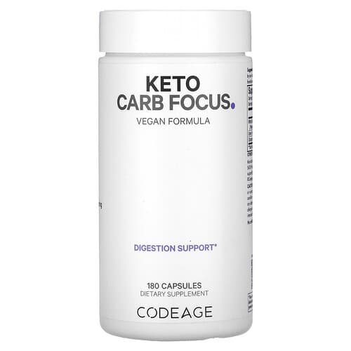 Codeage, Keto Carb Focus, 180 kapsulių