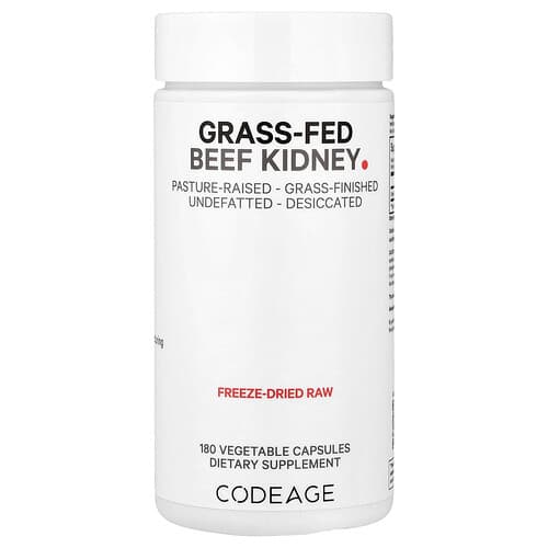 Codeage, Žole šertų jautienos inkstų pašaras, 180 daržovių kapsulių (500 mg vienoje kapsulėje)