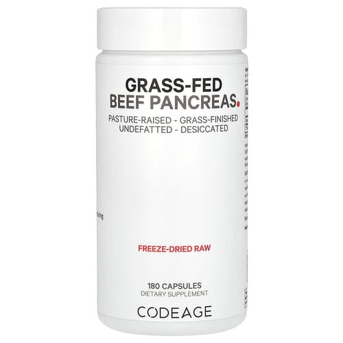 Codeage, Žole šeriama jautienos kasa, 180 kapsulių (500 mg vienoje kapsulėje)