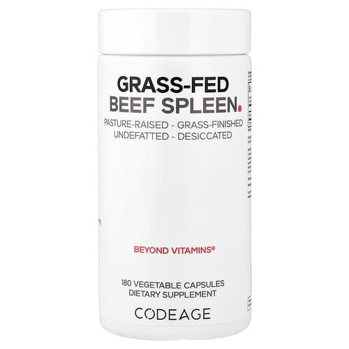 Codeage, Žole šertų jaučių blužnis, 180 daržovių kapsulių (500 mg vienoje kapsulėje)