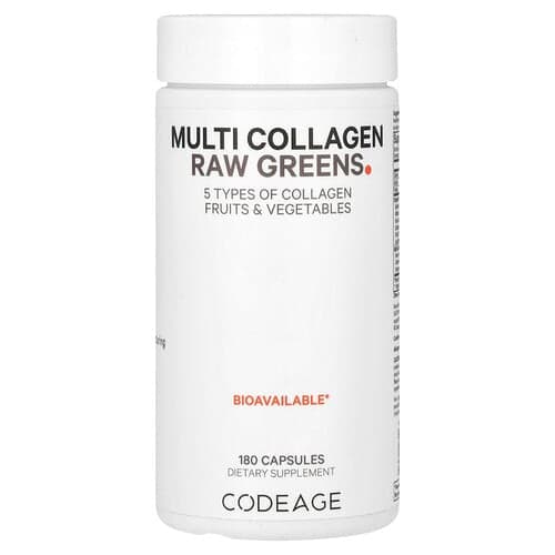 Codeage, Multi Collagen žali žalumynai, 180 kapsulių