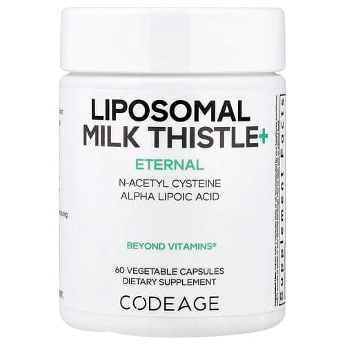 Codeage, Eternal, liposominės pieninės erškėčio kapsulės+, 60 augalinių kapsulių