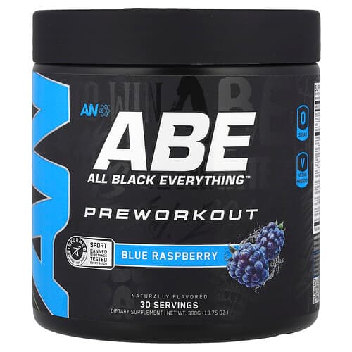ABE, Prieš treniruotę, mėlynoji avietė, 13.75 uncijos (390 g)
