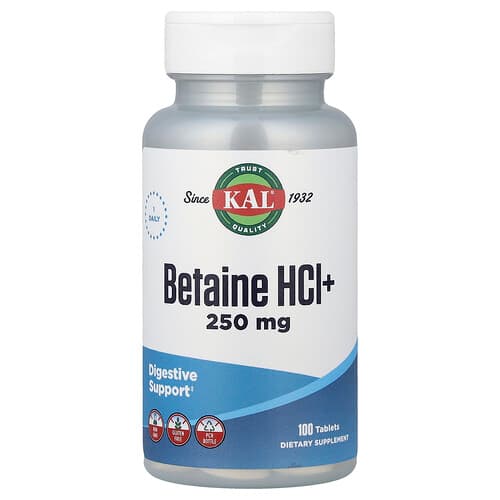 KAL, Betaino HCl+, 100 tablečių