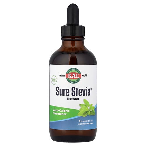 KAL, „Sure Stevia™“ ekstraktas, 118,3 ml (4 skysčio uncijos)