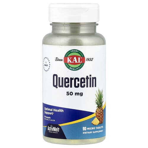 KAL, Kvercetinas, ananasai, 50 mg, 90 mikro tablečių