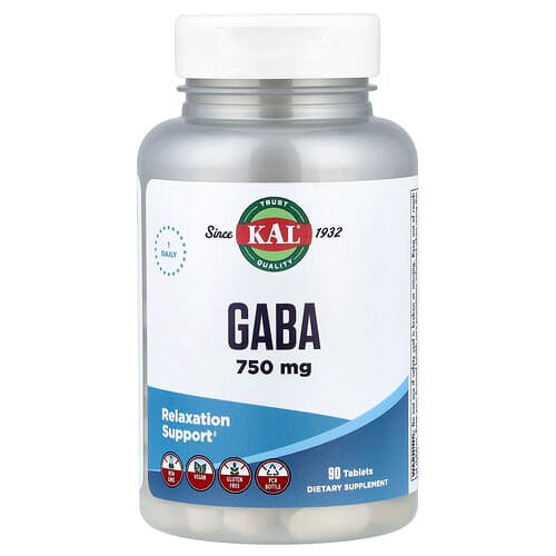 KAL, GABA, 750 mg, 90 tablečių
