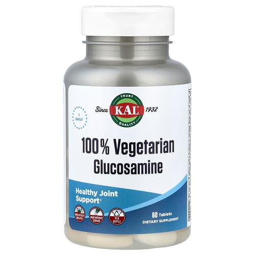 KAL, 100% vegetariškas gliukozaminas, 1 000 mg, 60 tablečių