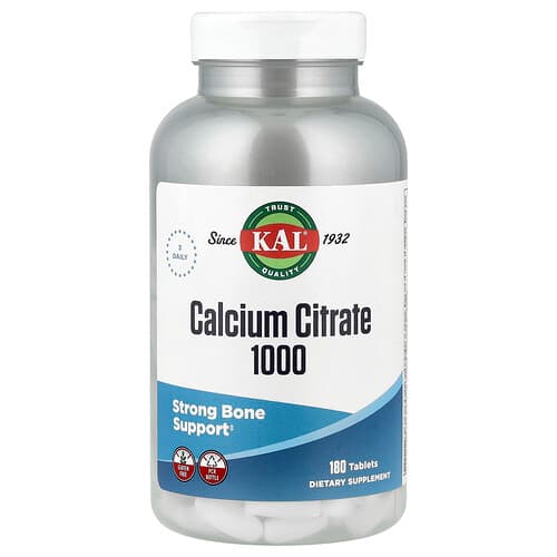 KAL, Kalcio citratas 1000, 180 tablečių (333 mg vienoje tabletėje)