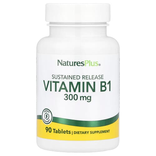 NaturesPlus, Vitaminas B1, 300 mg, 90 tablečių