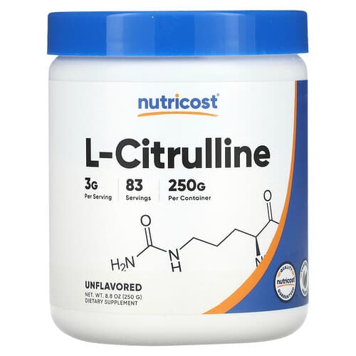 Nutricost, L-citrulinas, be skonio, 8.8 uncijos (250 g)