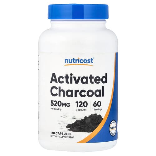 Nutricost, Aktyvinta anglis, 120 kapsulių (260 mg vienoje kapsulėje)