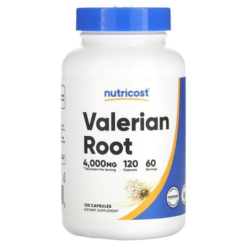 Nutricost, Valerijono šaknis, 120 kapsulių (2 000 mg vienoje kapsulėje)