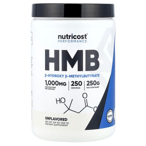 Nutricost, Našumas, HMB, be skonio, 8.9 oz (250 g)