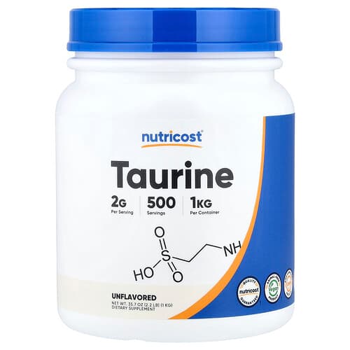 Nutricost, Taurinas, be skonio, 35.7 uncijos (1 kg)