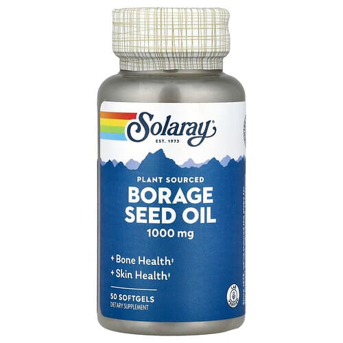 Solaray, Agurklių sėklų aliejus, 1 000 mg, 50 minkštųjų gelių