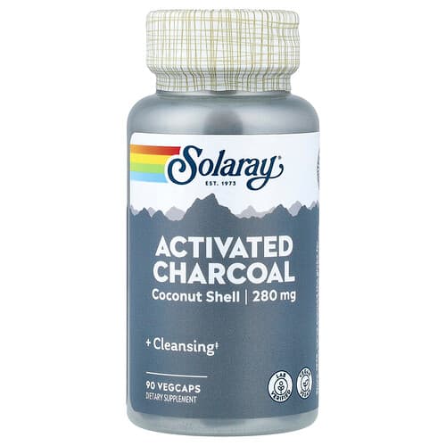 Solaray, Aktyvinta anglis, 280 mg, 90 VegCaps