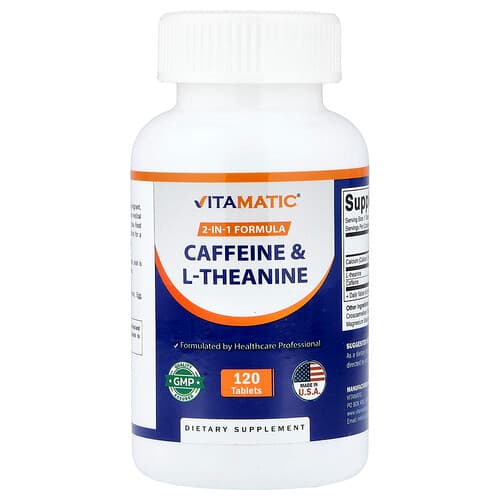 Vitamatic, Kofeinas ir L-teaninas, 120 tablečių